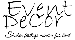 Eventfirmaet EventDecor logo i sort